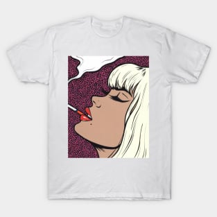 Platinum Blonde Smoking Girl T-Shirt